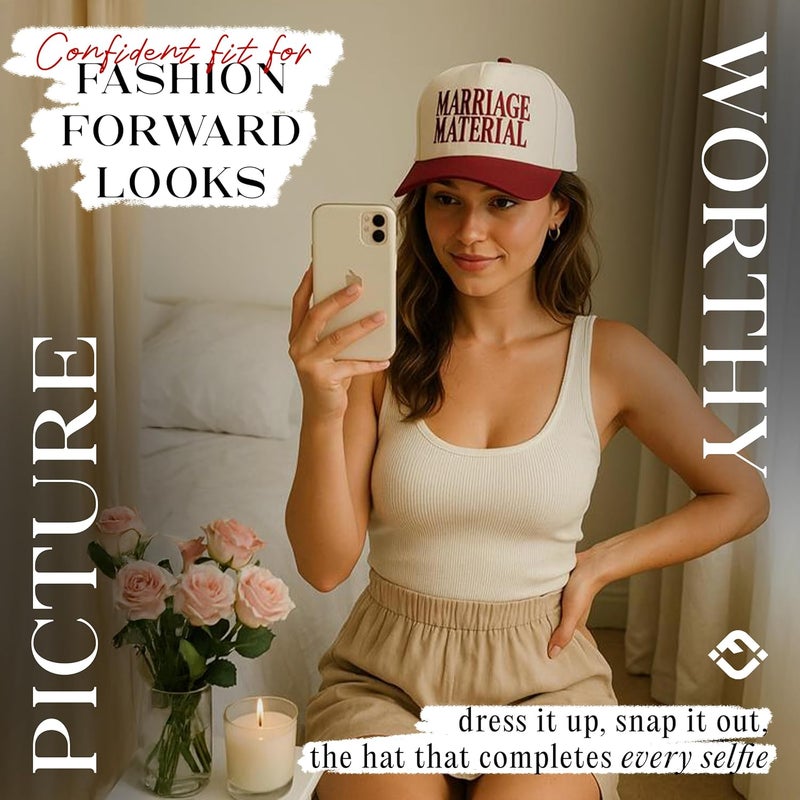 Funky Junque Vintage Canvas Snapback Hat - Adjustable 2 Tone Cap for Men Women - Put It On My, Cowboy, Girl Dad, Funny - Image 2
